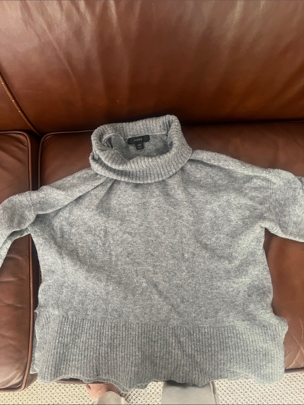J. Crew Light Gray Turtleneck Sweater